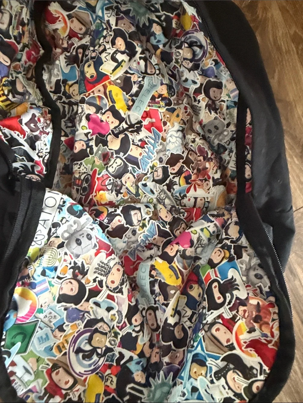 Black Men's Backpack with Colorful OctoCat& things f Printed Interior